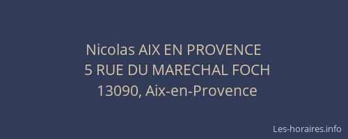 Nicolas AIX EN PROVENCE