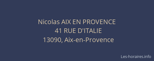 Nicolas AIX EN PROVENCE