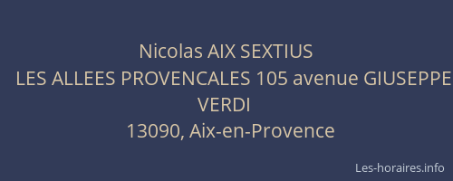 Nicolas AIX SEXTIUS