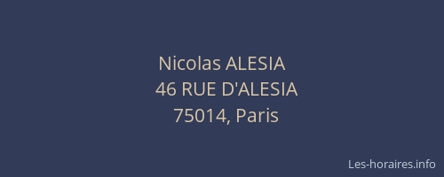 Nicolas ALESIA