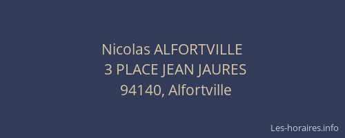 Nicolas ALFORTVILLE