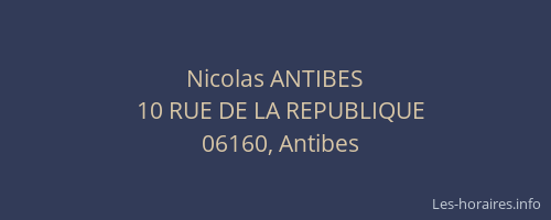 Nicolas ANTIBES