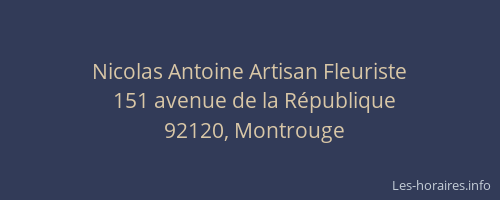 Nicolas Antoine Artisan Fleuriste