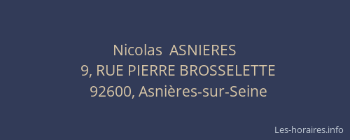 Nicolas  ASNIERES