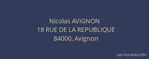 Nicolas AVIGNON