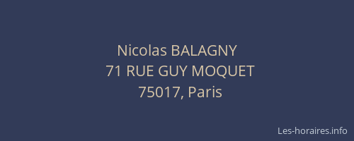 Nicolas BALAGNY