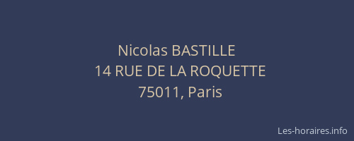 Nicolas BASTILLE