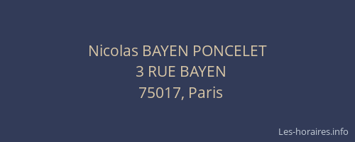Nicolas BAYEN PONCELET
