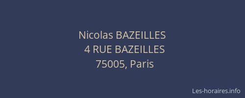 Nicolas BAZEILLES