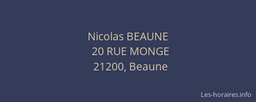Nicolas BEAUNE