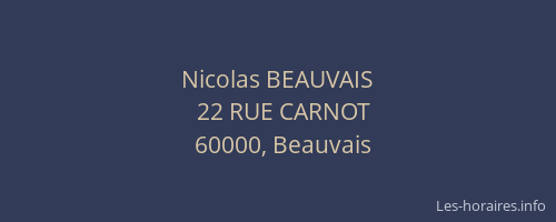 Nicolas BEAUVAIS