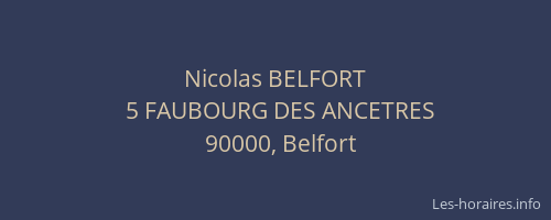 Nicolas BELFORT