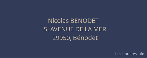 Nicolas BENODET