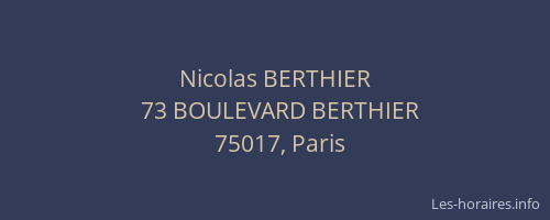 Nicolas BERTHIER