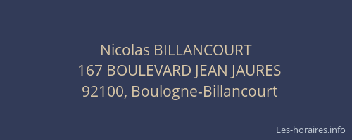 Nicolas BILLANCOURT