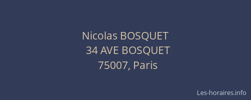 Nicolas BOSQUET