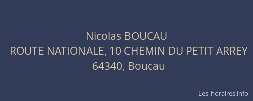 Nicolas BOUCAU