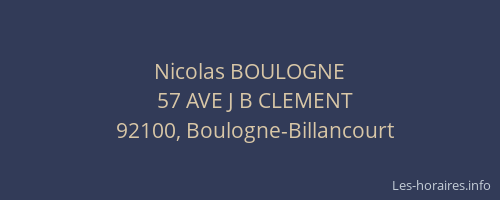 Nicolas BOULOGNE