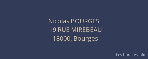 Nicolas BOURGES