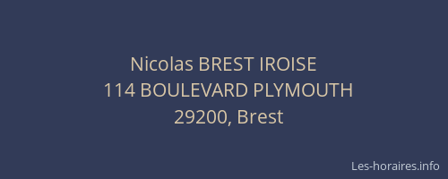 Nicolas BREST IROISE