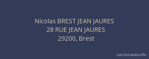Nicolas BREST JEAN JAURES