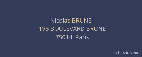 Nicolas BRUNE