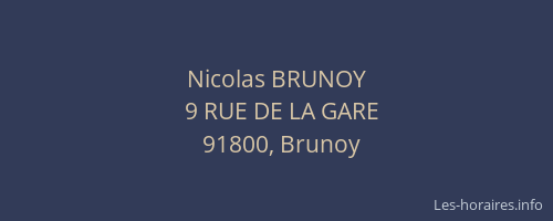 Nicolas BRUNOY