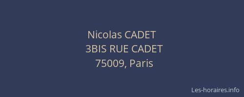 Nicolas CADET