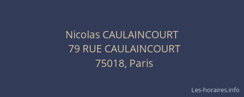 Nicolas CAULAINCOURT