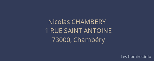 Nicolas CHAMBERY