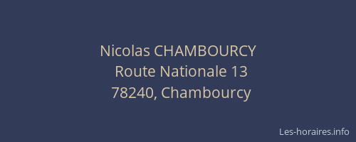 Nicolas CHAMBOURCY