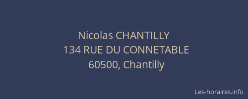 Nicolas CHANTILLY