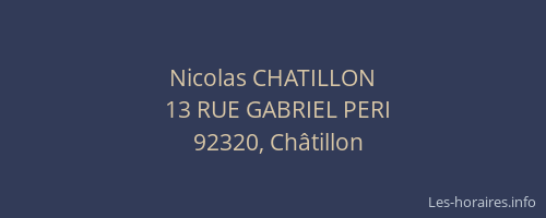 Nicolas CHATILLON