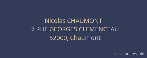 Nicolas CHAUMONT