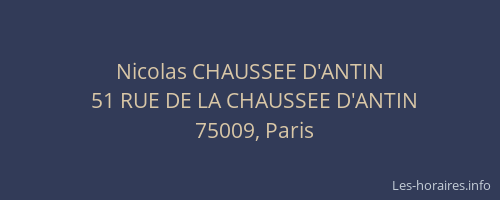 Nicolas CHAUSSEE D'ANTIN