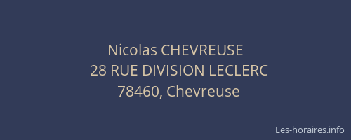 Nicolas CHEVREUSE