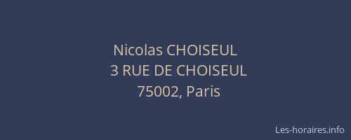 Nicolas CHOISEUL