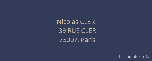 Nicolas CLER