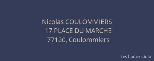 Nicolas COULOMMIERS