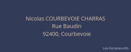 Nicolas COURBEVOIE CHARRAS
