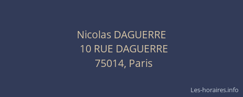 Nicolas DAGUERRE