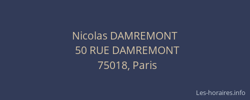 Nicolas DAMREMONT