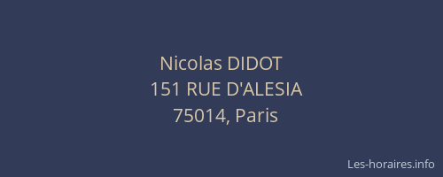 Nicolas DIDOT