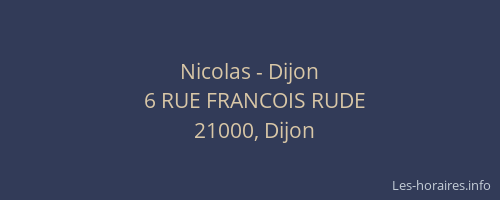 Nicolas - Dijon