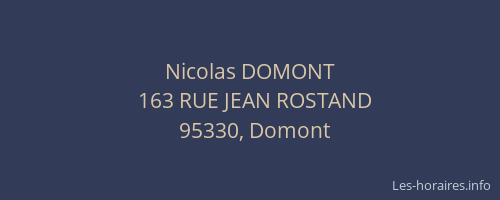 Nicolas DOMONT