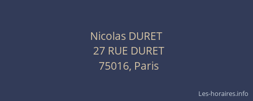 Nicolas DURET