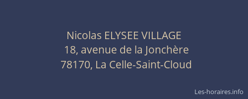 Nicolas ELYSEE VILLAGE