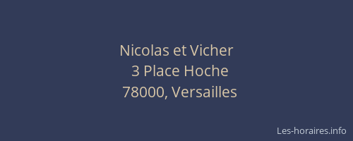 Nicolas et Vicher