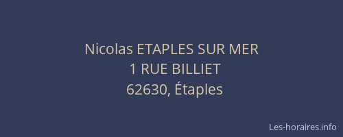 Nicolas ETAPLES SUR MER