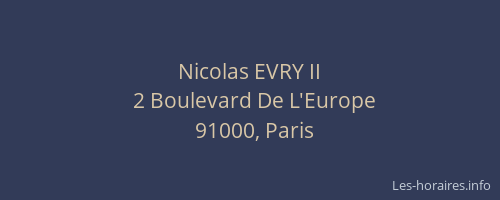 Nicolas EVRY II